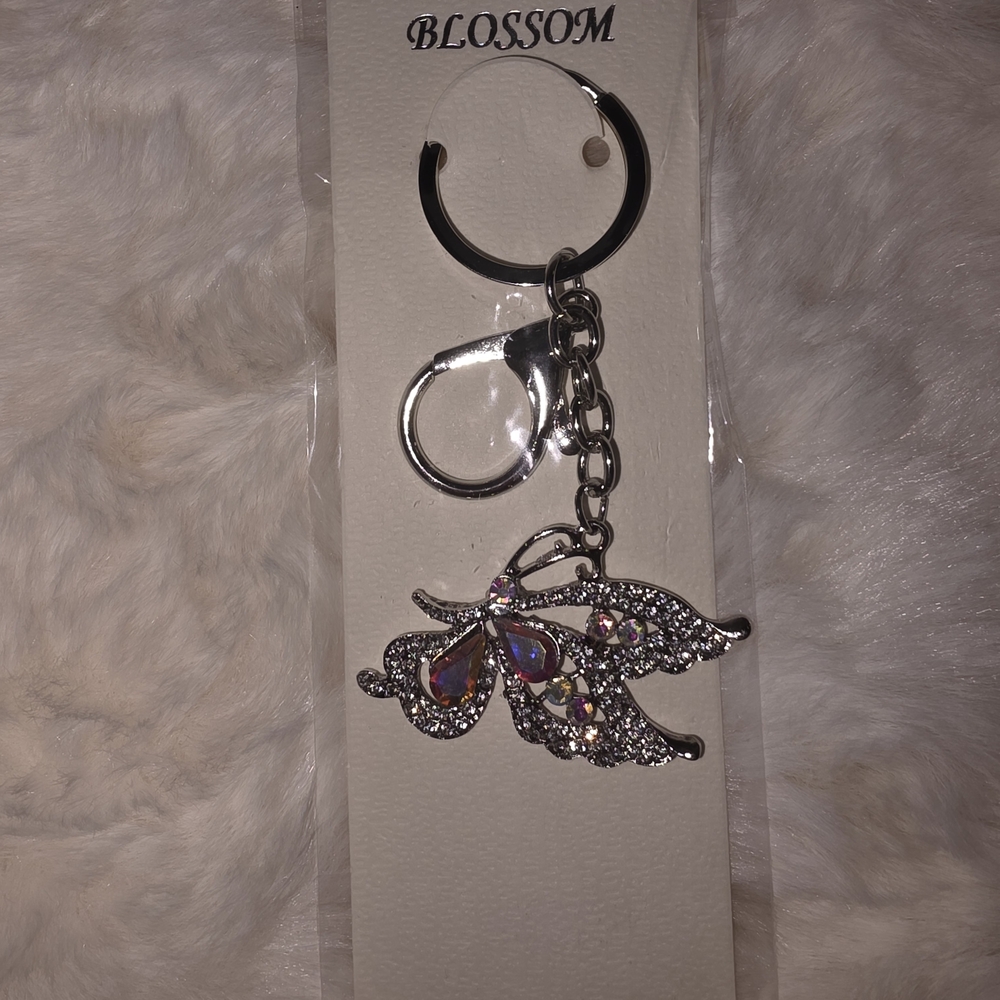Silver Butterfly Keychain